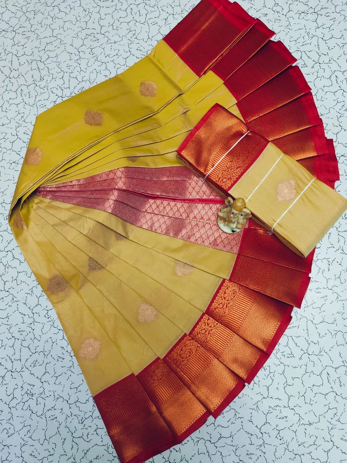 MANGALYAM KORVAI KOTTANJI TANA SOFT SILK SAREE ARS032 - Mustard yellow β image 1 of 1