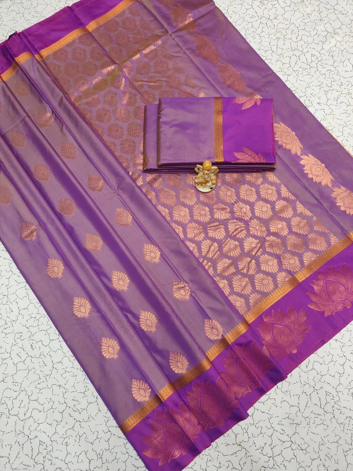 Arani Border Soft Silk Sarees ARS023 - Lavender
