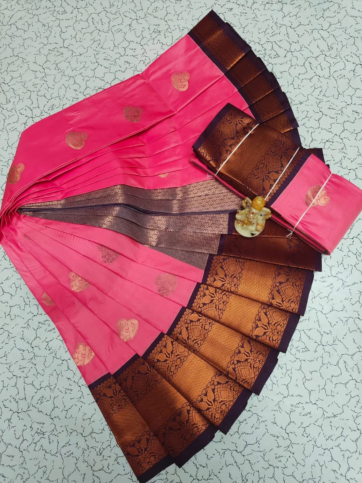 MANGALYAM KORVAI KOTTANJI TANA SOFT SILK SAREE ARS037 - Dark pink