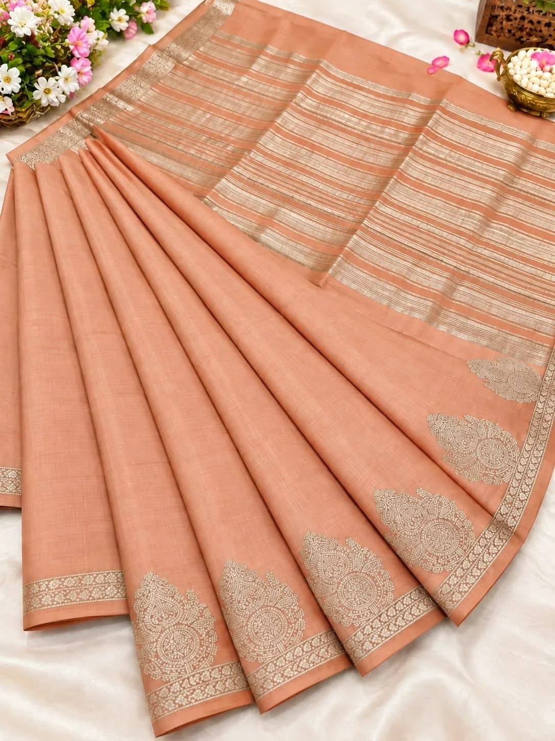 Bangalore Tussar Silk V1002 - Babypink – image 1 of 1