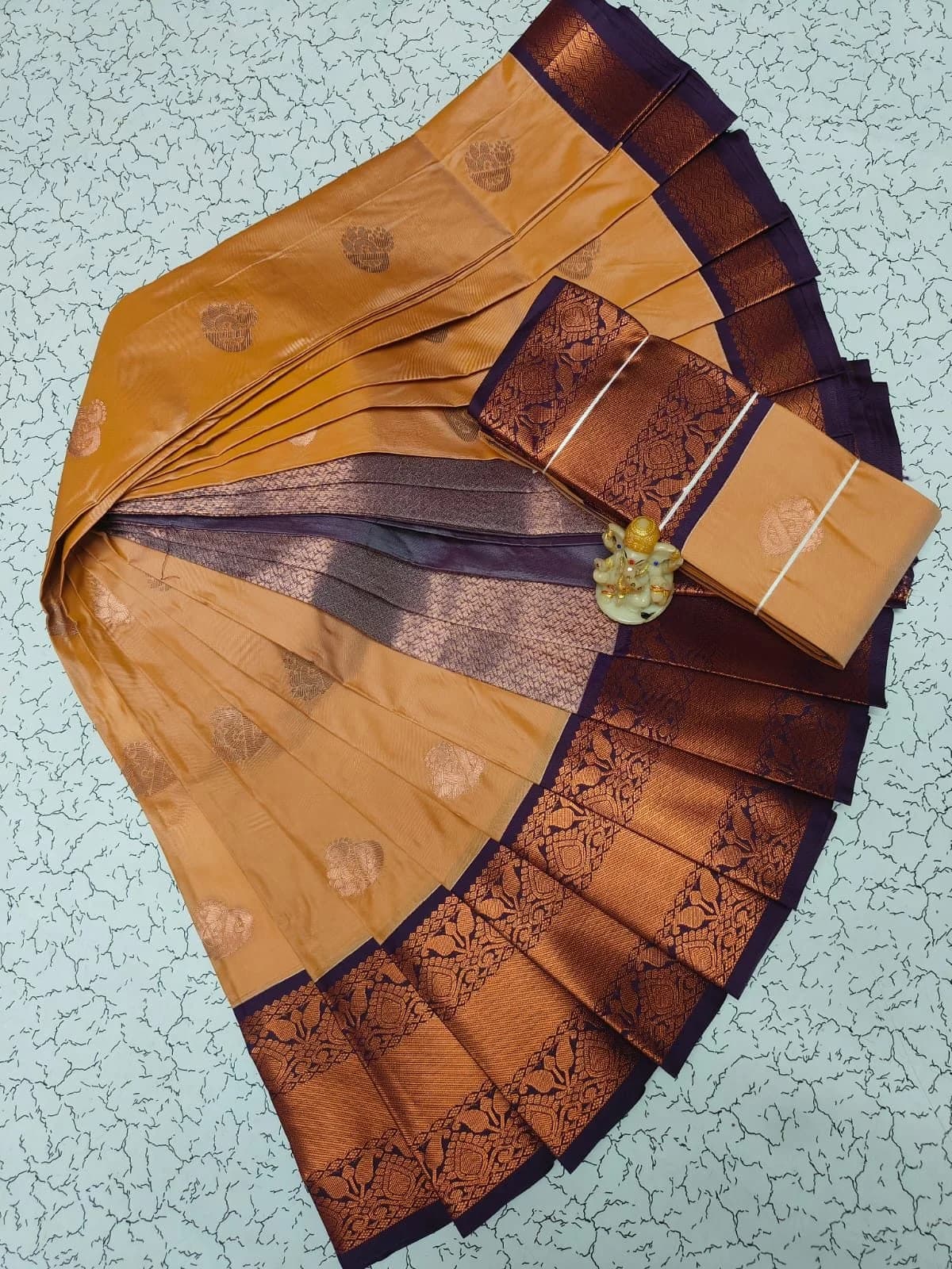 MANGALYAM KORVAI KOTTANJI TANA SOFT SILK SAREE ARS016 - Light Coffie